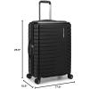 imageTravelers Choice Archer Polycarbonate Hardside Spinner Luggage Set Tie Down Straps Black Checked 29InchBlack