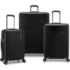 imageTravelers Choice Archer Polycarbonate Hardside Spinner Luggage Set Tie Down Straps Black Checked 29InchBlack