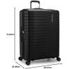 imageTravelers Choice Archer Polycarbonate Hardside Spinner Luggage Set Tie Down Straps Black Checked 29InchBlack