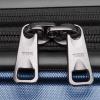 imageTravelers Choice Archer Polycarbonate Hardside Spinner Luggage Set Tie Down Straps Black Checked 29InchBlue