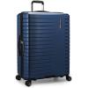 imageTravelers Choice Archer Polycarbonate Hardside Spinner Luggage Set Tie Down Straps Black Checked 29InchBlue