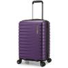 imageTravelers Choice Archer Polycarbonate Hardside Spinner Luggage Set Tie Down Straps Black Checked 29InchDark Purple