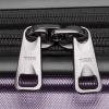 imageTravelers Choice Archer Polycarbonate Hardside Spinner Luggage Set Tie Down Straps Black Checked 29InchDark Purple