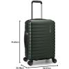 imageTravelers Choice Archer Polycarbonate Hardside Spinner Luggage Set Tie Down Straps Black Checked 29InchGreen