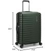 imageTravelers Choice Archer Polycarbonate Hardside Spinner Luggage Set Tie Down Straps Black Checked 29InchGreen