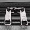imageTravelers Choice Archer Polycarbonate Hardside Spinner Luggage Set Tie Down Straps Black Checked 29InchGrey