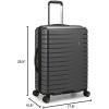 imageTravelers Choice Archer Polycarbonate Hardside Spinner Luggage Set Tie Down Straps Black Checked 29InchGrey