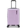 imageTravelers Choice Archer Polycarbonate Hardside Spinner Luggage Set Tie Down Straps Black Checked 29InchLight Purple