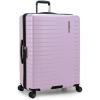 imageTravelers Choice Archer Polycarbonate Hardside Spinner Luggage Set Tie Down Straps Black Checked 29InchLight Purple