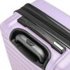 imageTravelers Choice Archer Polycarbonate Hardside Spinner Luggage Set Tie Down Straps Black Checked 29InchLight Purple