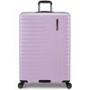 imageTravelers Choice Archer Polycarbonate Hardside Spinner Luggage Set Tie Down Straps Black Checked 29InchLight Purple