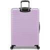 imageTravelers Choice Archer Polycarbonate Hardside Spinner Luggage Set Tie Down Straps Black Checked 29InchLight Purple