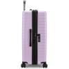 imageTravelers Choice Archer Polycarbonate Hardside Spinner Luggage Set Tie Down Straps Black Checked 29InchLight Purple