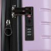 imageTravelers Choice Archer Polycarbonate Hardside Spinner Luggage Set Tie Down Straps Black Checked 29InchLight Purple