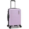 imageTravelers Choice Archer Polycarbonate Hardside Spinner Luggage Set Tie Down Straps Black Checked 29InchLight Purple