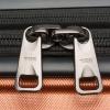 imageTravelers Choice Archer Polycarbonate Hardside Spinner Luggage Set Tie Down Straps Black Checked 29InchOrange