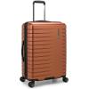 imageTravelers Choice Archer Polycarbonate Hardside Spinner Luggage Set Tie Down Straps Black Checked 29InchOrange