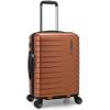 imageTravelers Choice Archer Polycarbonate Hardside Spinner Luggage Set Tie Down Straps Black Checked 29InchOrange