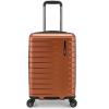 imageTravelers Choice Archer Polycarbonate Hardside Spinner Luggage Set Tie Down Straps Black Checked 29InchOrange