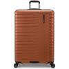 imageTravelers Choice Archer Polycarbonate Hardside Spinner Luggage Set Tie Down Straps Black Checked 29InchOrange