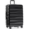imageTravelers Choice Edinburgh II Hardside Spinner Luggage with TSA Lock Red 3 Piece 212529Black