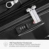 imageTravelers Choice Edinburgh II Hardside Spinner Luggage with TSA Lock Red 3 Piece 212529Black