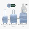 imageTravelers Choice Edinburgh II Hardside Spinner Luggage with TSA Lock Red 3 Piece 212529Blue