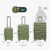 imageTravelers Choice Edinburgh II Hardside Spinner Luggage with TSA Lock Red 3 Piece 212529Green