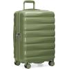 imageTravelers Choice Edinburgh II Hardside Spinner Luggage with TSA Lock Red 3 Piece 212529Green