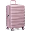 imageTravelers Choice Edinburgh II Hardside Spinner Luggage with TSA Lock Red 3 Piece 212529Pink