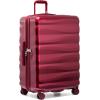 imageTravelers Choice Edinburgh II Hardside Spinner Luggage with TSA Lock Red 3 Piece 212529Red