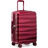 imageTravelers Choice Edinburgh II Hardside Spinner Luggage with TSA Lock Red 3 Piece 212529Red