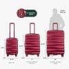 imageTravelers Choice Edinburgh II Hardside Spinner Luggage with TSA Lock Red 3 Piece 212529Red