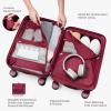 imageTravelers Choice Edinburgh II Hardside Spinner Luggage with TSA Lock Red 3 Piece 212529Red
