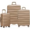 imageTravelers Choice Edinburgh II Hardside Spinner Luggage with TSA Lock Red 3 Piece 212529Sand