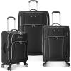 imageTravelers Choice Lares Softside Expandable Luggage with Spinner Wheels Navy 2 Piece Luggage SetBlack