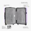 imageTravelers Choice Markham Hardside Expandable Luggage with Double Spinner Wheels CarryOn 21Inch Suitcase PurplePurple