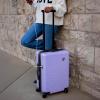 imageTravelers Choice Markham Hardside Expandable Luggage with Double Spinner Wheels CarryOn 21Inch Suitcase PurplePurple