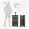 imageTravelers Choice Maxporter II Hardside Polycarbonate Spinner Wheels Navy 30quot Trunk LuggageDark Green
