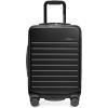 imageTravelers Choice Mykel Front Pocket Polycarbonate Hardside Suitcase with Sleeve and Ergonomic Handle Black CarryOn 22InchBlack