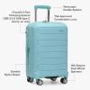 imageTravelers Choice Pagosa Indestructible Hardshell Expandable Spinner Luggage Black 22Inch CarryonBaby Blue