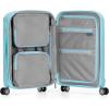 imageTravelers Choice Pagosa Indestructible Hardshell Expandable Spinner Luggage Black 22Inch CarryonBaby Blue