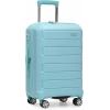 imageTravelers Choice Pagosa Indestructible Hardshell Expandable Spinner Luggage Black 22Inch CarryonBaby Blue