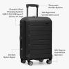 imageTravelers Choice Pagosa Indestructible Hardshell Expandable Spinner Luggage Black 22Inch CarryonBlack