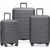 imageTravelers Choice Pagosa Indestructible Hardshell Expandable Spinner Luggage Black 22Inch CarryonGray