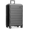 imageTravelers Choice Pagosa Indestructible Hardshell Expandable Spinner Luggage Black 22Inch CarryonGray