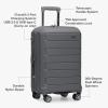 imageTravelers Choice Pagosa Indestructible Hardshell Expandable Spinner Luggage Black 22Inch CarryonGray
