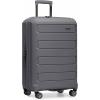 imageTravelers Choice Pagosa Indestructible Hardshell Expandable Spinner Luggage Black 22Inch CarryonGray