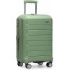 imageTravelers Choice Pagosa Indestructible Hardshell Expandable Spinner Luggage Black 22Inch CarryonGreen