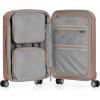 imageTravelers Choice Pagosa Indestructible Hardshell Expandable Spinner Luggage Black 22Inch CarryonLatte Beige